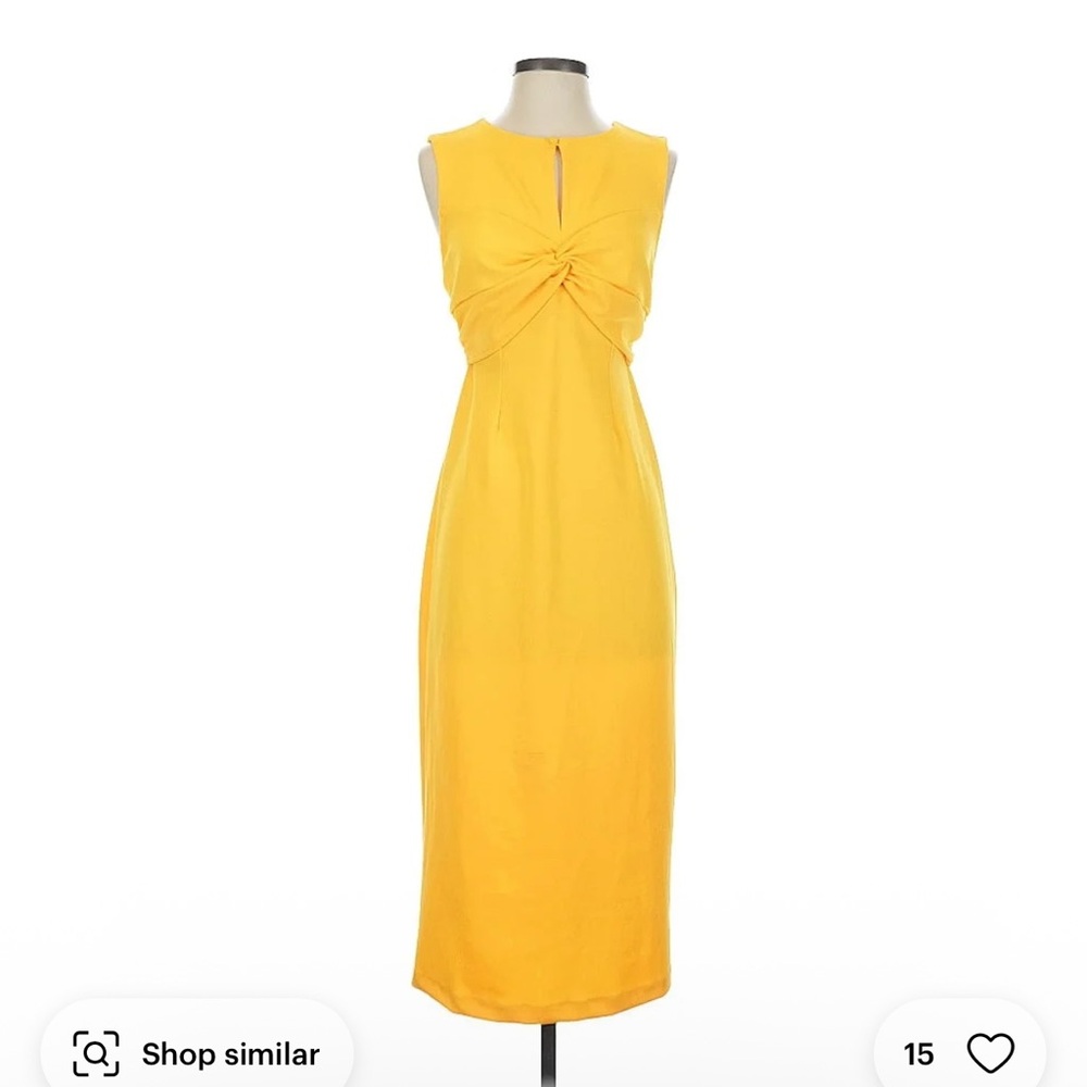 Yellow Sleeveless Midi Dress